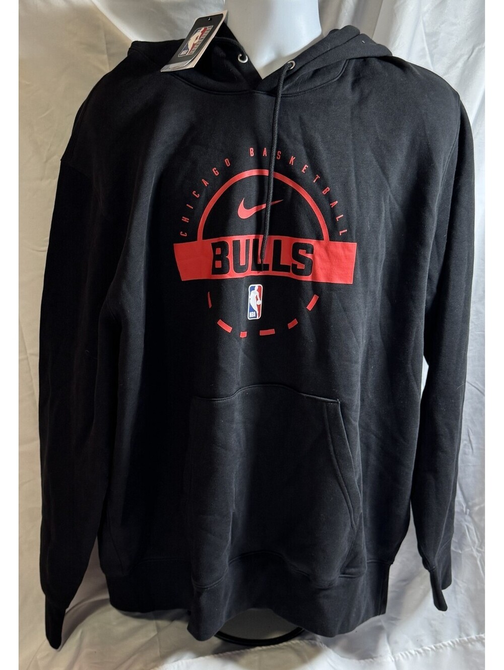 Nike black Chicago Bulls Authentic Practice Pullover Hoodie Mens 2XL NWT NEW